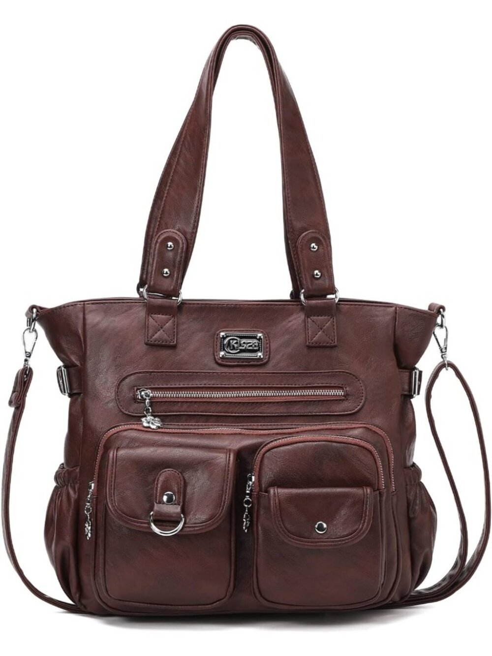 Stylish Large Vegan Leather Tote Shoulder Bag for Women - Chic Hobo Handbag